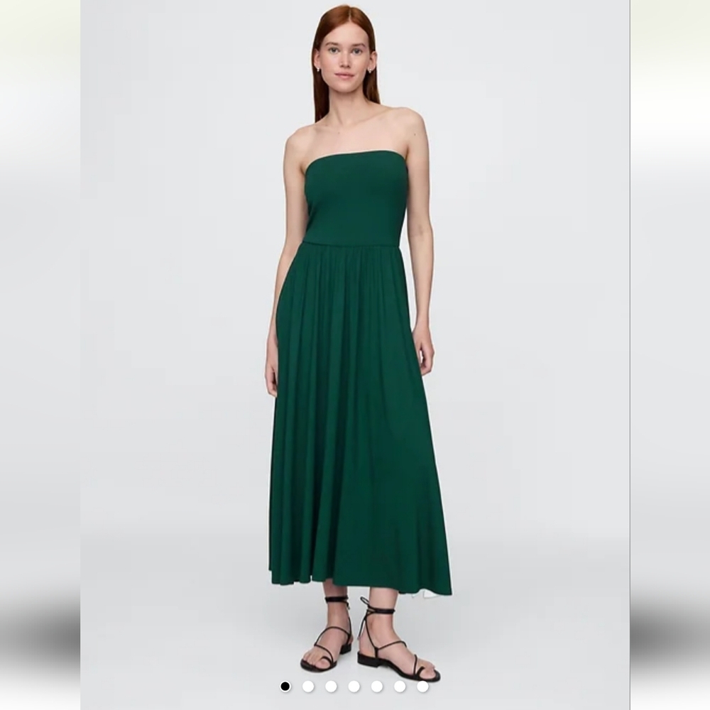 GAP Strapless Maxi Dress – Dark Green, Size XXL